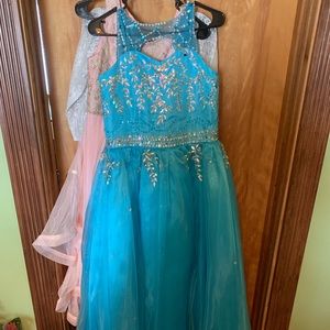 Size 16 blue pageant dress
